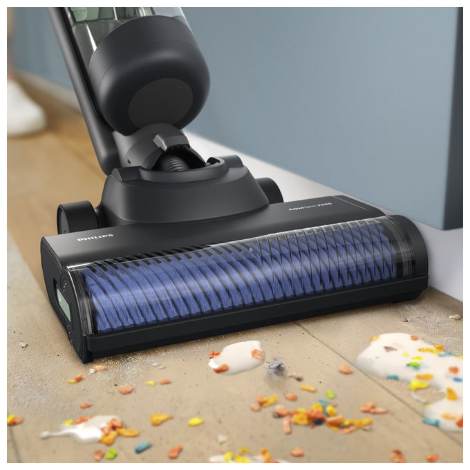 Philips, Aspirapolvere Lavapavimenti Serie 7000 Aqua Trio Cordless, Nero
