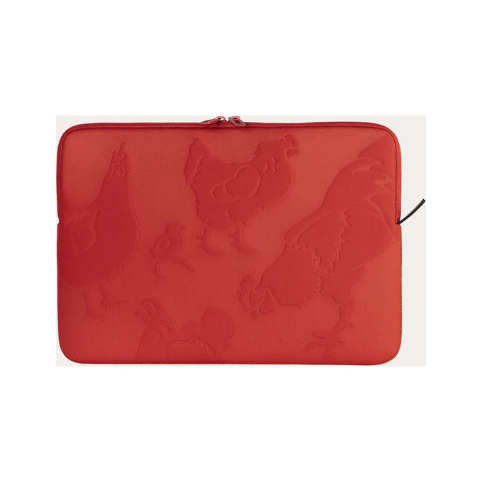 Tucano, Custodia Rilievo Arancione Galline per MacBook Air 15'' e Notebook 14, Neoprene