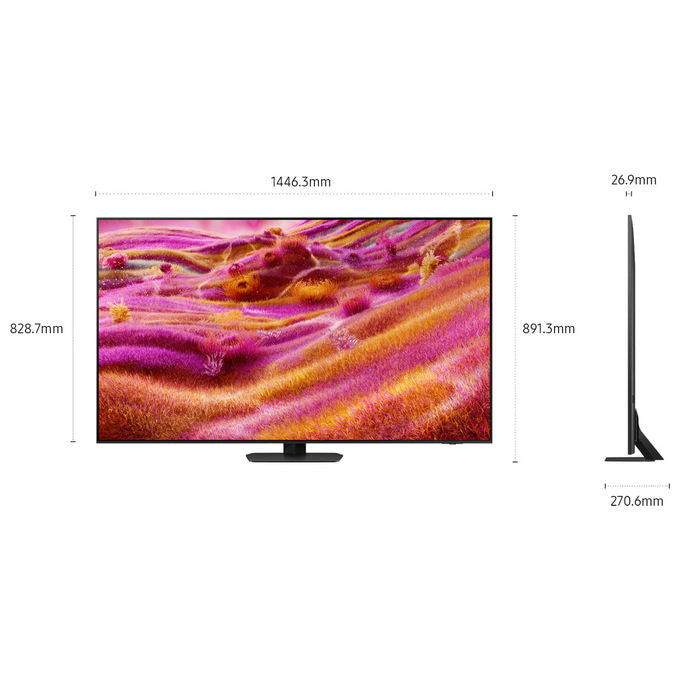 Samsung QE65QN90FATXZT Neo QLED AI Smart TV 65'' 4K Mini LED Processore NQ4 AI Gen3 Motion Xcelerator 165Hz colore Nero