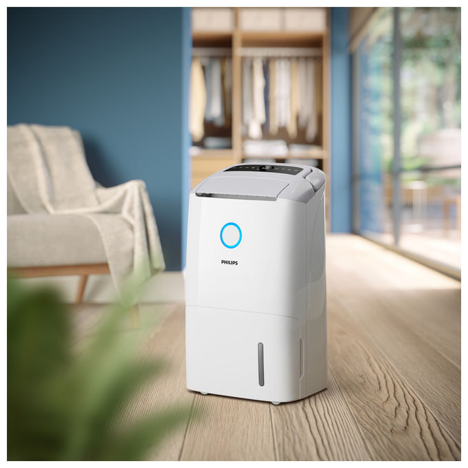 Philips DE5305-11 Series 5000 Deumidificatore e Purificatore d'aria 2 in 1 26.5 l-24h 270 m³-h Filtro HEPA 137 m² 54 dB colore Bianco