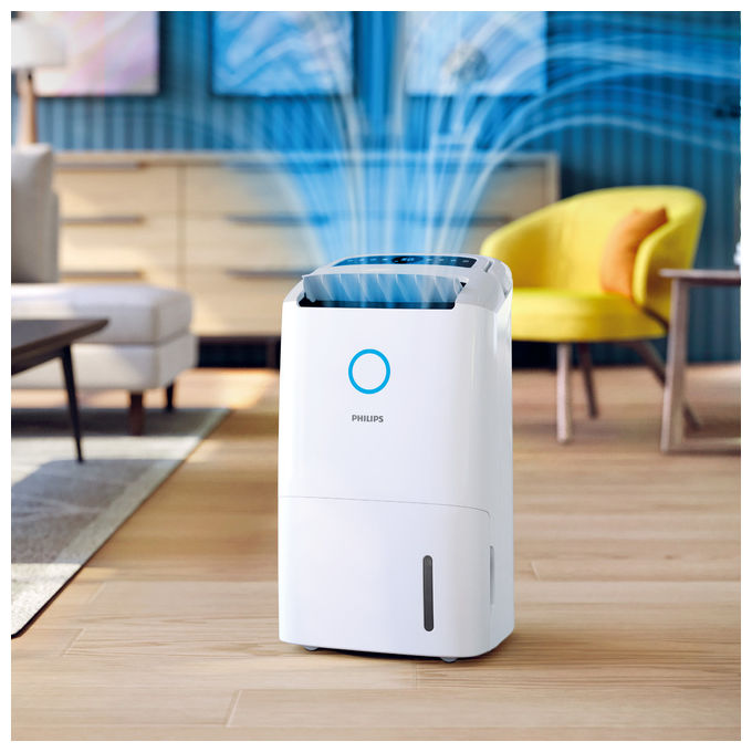 Philips DE5305-11 Series 5000 Deumidificatore e Purificatore d'aria 2 in 1 26.5 l-24h 270 m³-h Filtro HEPA 137 m² 54 dB colore Bianco