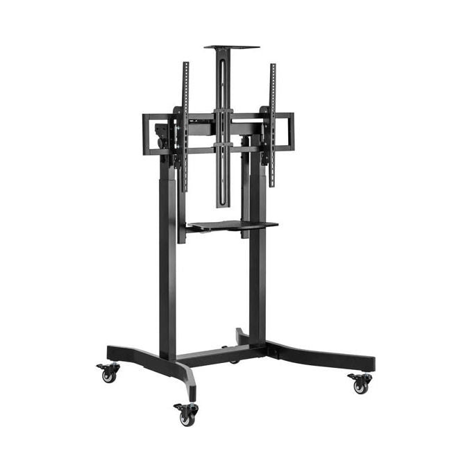 Napofix, Supporto motorizzato mobile orizzontale nero, per TV da 55'' a 100'', VESA 800x600