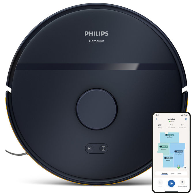 Philips XU2000-10 Serie 2000 Robot aspirapolvere Laser 0.25 L autonomia 130 min 2700 Pa Wi-Fi App Mappatura colore Blu marino
