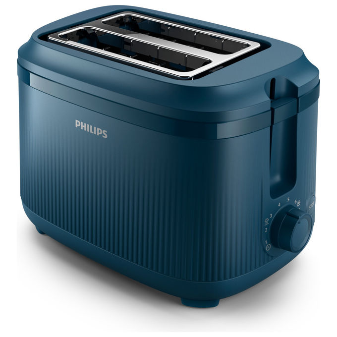 Philips HD2511-70 Serie 3000 Tostapane 2 Fette 900W 8 Livelli Doratura Griglia Scaldabriosche colore Blu