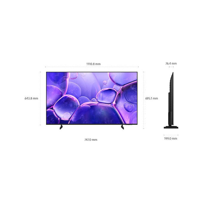 Samsung UE50U8072FUXXH Smart TV 50'' 4K Ultra HD LED Tizen Wi-Fi Bluetooth HDR10 Motion Xcelerator colore Nero