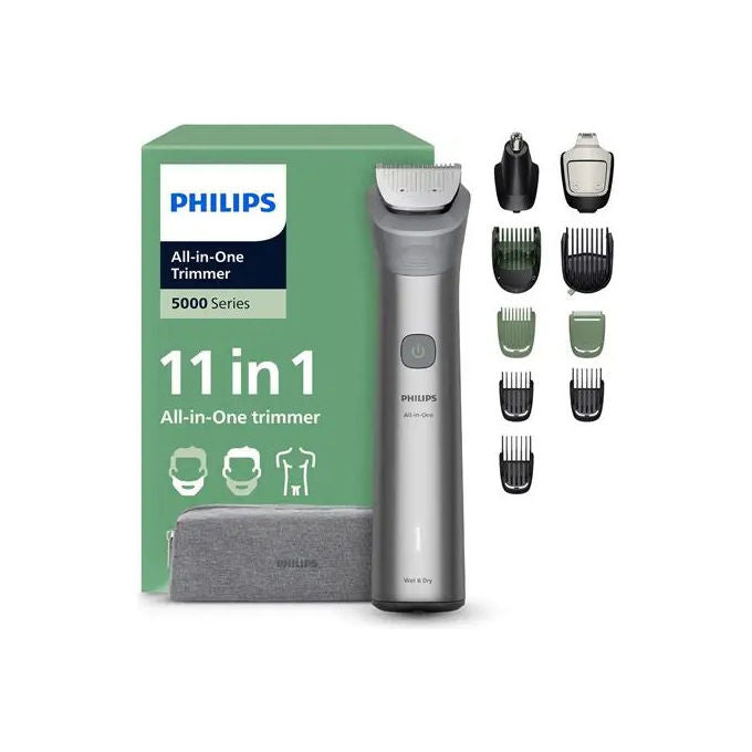 Philips, Multigroomer Rifinitore All-in-One MG5941-15, 11 Accessori, Viso Capelli Corpo