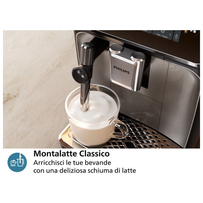 Philips EP3329-70 Series 3300 Macchina da caffe' Automatica 1,8 L 15 bar 1500 W Macinatore integrato SilentBrew AquaClean colore Nero