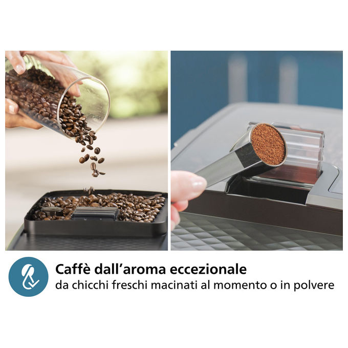 Philips EP3329-70 Series 3300 Macchina da caffe' Automatica 1,8 L 15 bar 1500 W Macinatore integrato SilentBrew AquaClean colore Nero