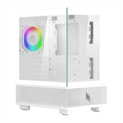 Noua, Case PC Micro-ATX, Design Mesh, Mini Tower Gaming Doppia Camera, Bianco