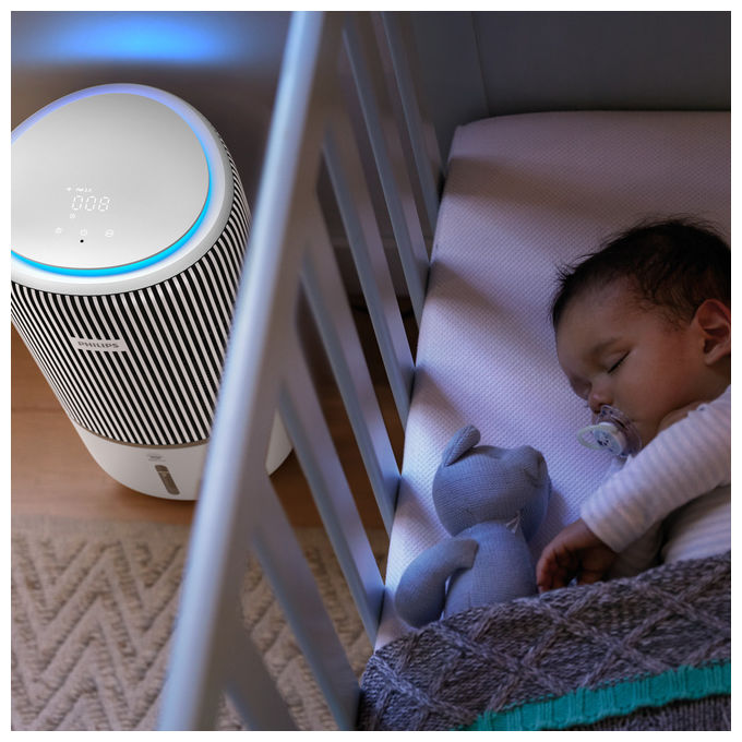 Philips AC3420-10 PureProtect Water Serie 3400 Purificatore d'aria e Umidificatore 2 in 1 per ambienti fino a 78 m² HEPA NanoProtect 300 m³-h 51 dB colore Bianco