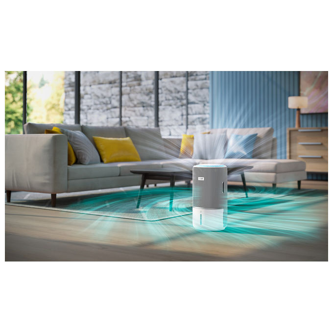 Philips AC3420-10 PureProtect Water Serie 3400 Purificatore d'aria e Umidificatore 2 in 1 per ambienti fino a 78 m² HEPA NanoProtect 300 m³-h 51 dB colore Bianco