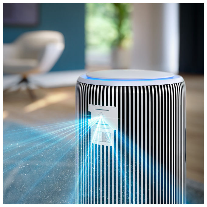 Philips AC3420-10 PureProtect Water Serie 3400 Purificatore d'aria e Umidificatore 2 in 1 per ambienti fino a 78 m² HEPA NanoProtect 300 m³-h 51 dB colore Bianco