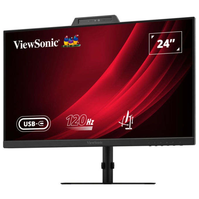 ViewSonic VG2441V Monitor per Videoconferenze 24'' IPS Full HD 1920x1080 120 Hz Webcam 5 MP USB-C HDMI colore Nero