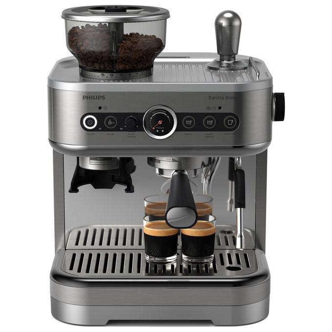 Philips, Macchina Caffe' Semiautomatica, 2.3L, Macinatore Integrato, Grigio, Barista Brew PSA3228-01