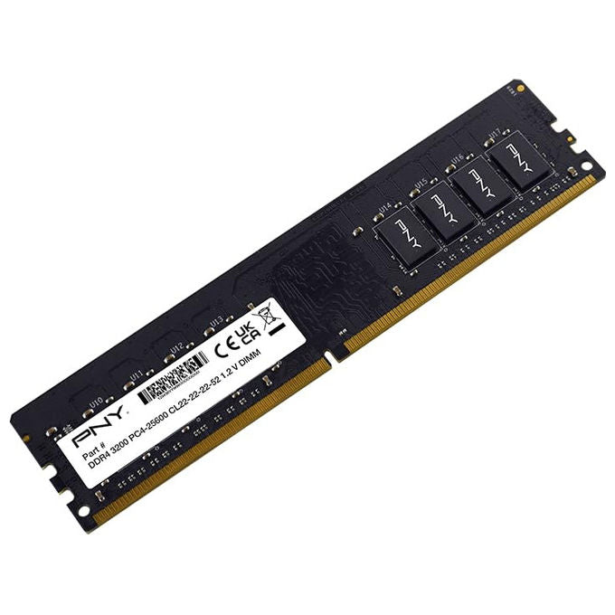 Pny, Ram 8Gb 3200Mhz, Dimm Ddr4, Memoria Compatibile con Notebook e Pc Desktop, Cl22
