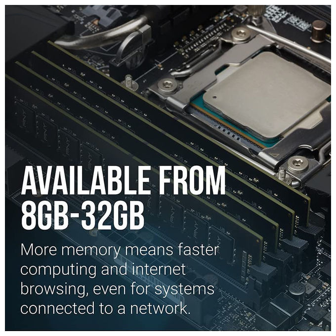 Pny, Ram 8Gb 3200Mhz, Dimm Ddr4, Memoria Compatibile con Notebook e Pc Desktop, Cl22