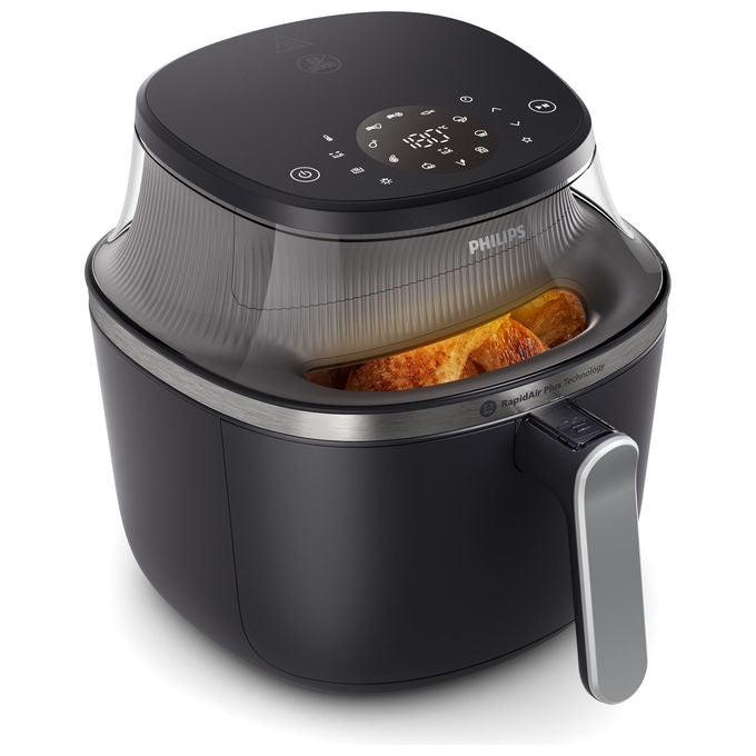 Philips NA341-00 Friggitrice ad aria Serie 3000 7,2 L 2000 W 16 Programmi RapidAir Display Touch colore Nero Argento