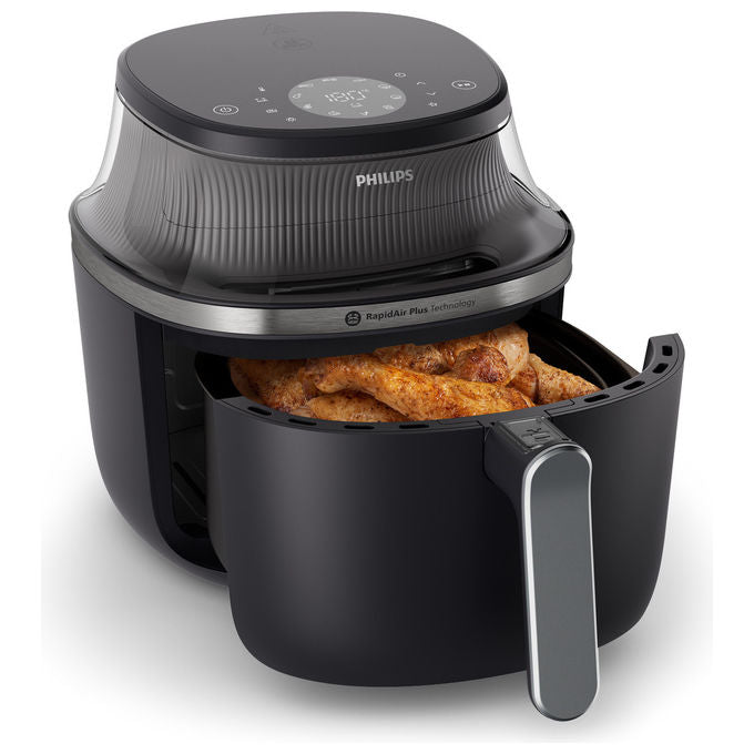 Philips NA341-00 Friggitrice ad aria Serie 3000 7,2 L 2000 W 16 Programmi RapidAir Display Touch colore Nero Argento