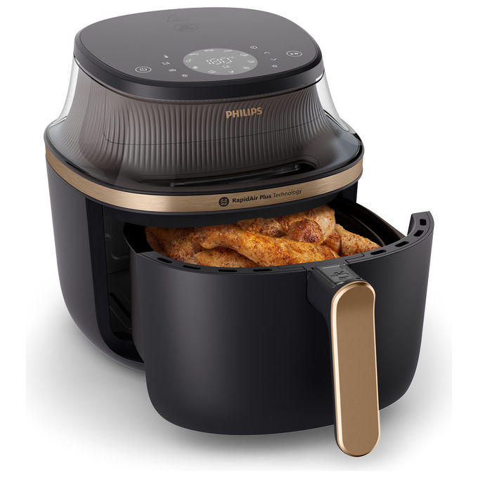 Philips NA322-00 Serie 3000 Friggitrice ad aria 4,2 L 1400 W 12 programmi Display LED colore Nero Rame