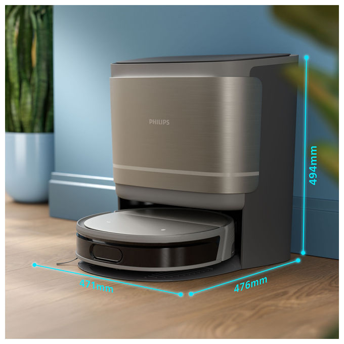 Philips XU9100-10 HomeRun Serie 9000 Robot aspirapolvere Laser D-ToF 360° 0.21 L autonomia 280 min Wi-Fi App Alexa colore Nero