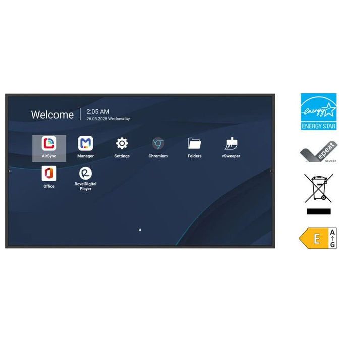 Viewsonic, Display Digitale 43 pollici, 4K Ultra HD, Wi-Fi, Android 14, Nero