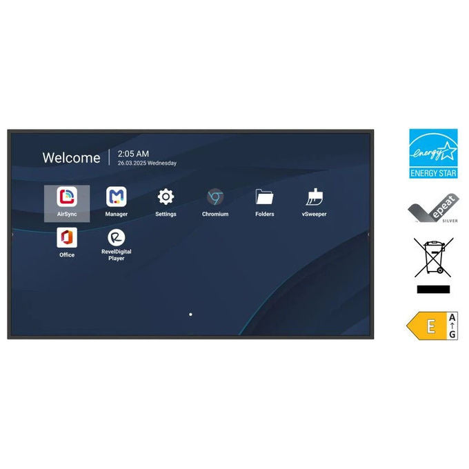 Viewsonic, Monitor Digital Signage, 50 pollici, 4K Ultra HD, Android 14, Nero
