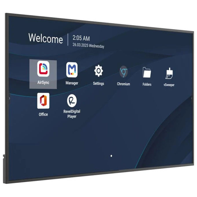 Viewsonic, Monitor Digital Signage CDE7514-2C, 75 pollici, 4K Ultra HD, Wi-Fi, Android, Nero