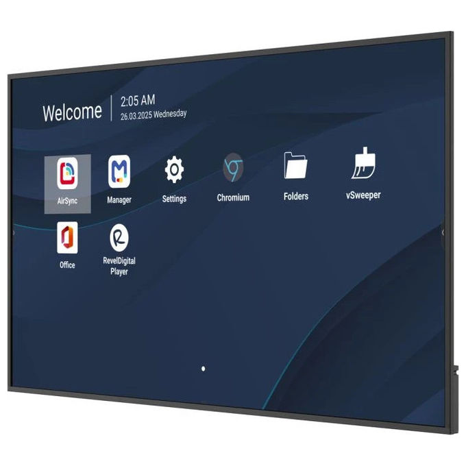 Viewsonic, Monitor Digital Signage CDE7514-2C, 75 pollici, 4K Ultra HD, Wi-Fi, Android, Nero