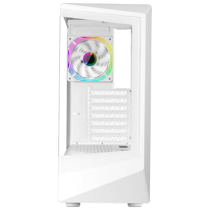 Noua, Case Gaming ATX Compatto Bianco, Vetro Temperato, USB 3.0 e Type-C