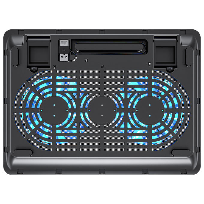 Conceptronic, Base di raffreddamento per laptop, 15.6'', 2 ventole, Nero