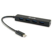 Equip, Hub USB-C a USB 3.0, 4 porte, Nero, Plastica