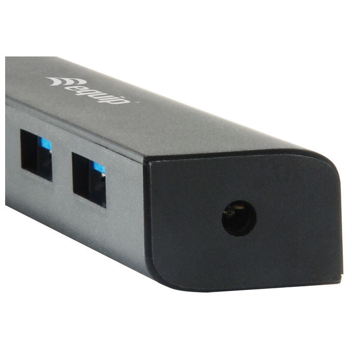 Equip, Hub USB-C a USB 3.0, 4 porte, Nero, Plastica