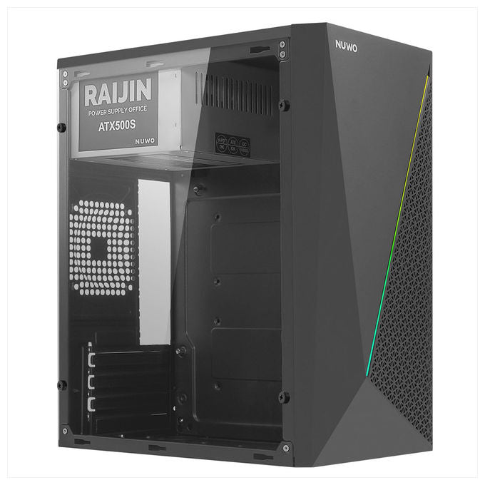 Nuwo, Case PC Micro-ATX, Compatto, Alimentatore 500W, USB 3.0, Nero