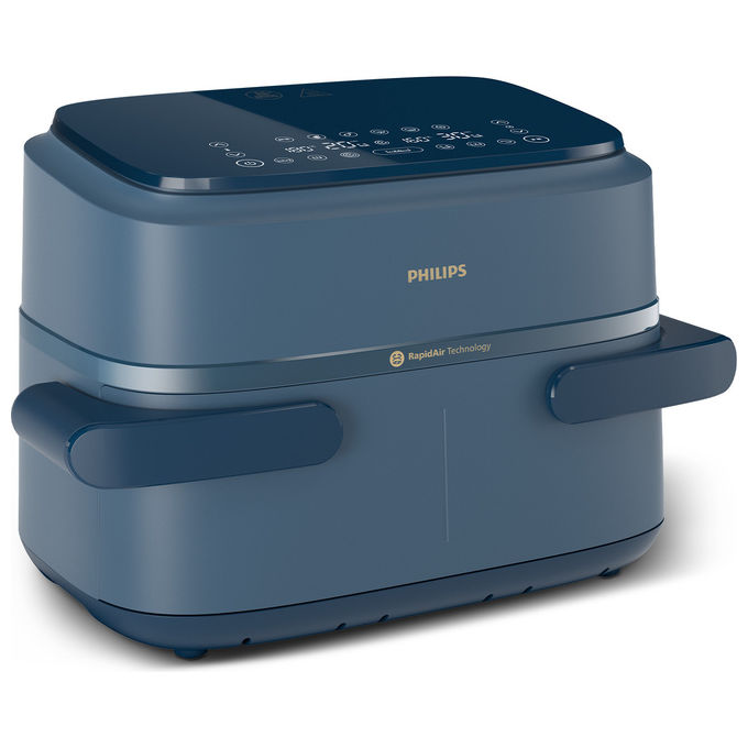 Philips NA156-60 Serie 1000 Airfryer Flexi Friggitrice ad aria 7.1 L 2450 W 6 Programmi Display Touch colore Blu