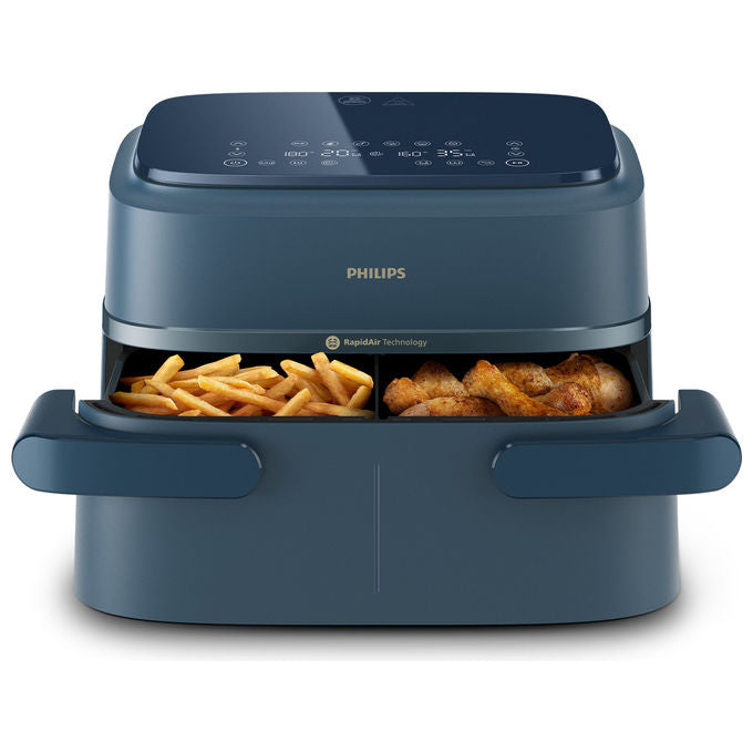 Philips NA156-60 Serie 1000 Airfryer Flexi Friggitrice ad aria 7.1 L 2450 W 6 Programmi Display Touch colore Blu