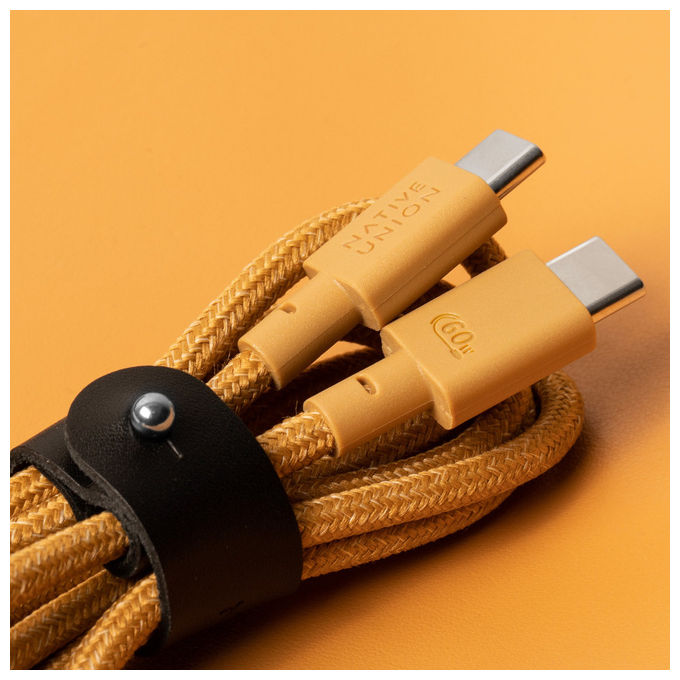 Native Union, Cavo USB-C, 1.2 m, Giallo, Ricarica Rapida, Power Delivery