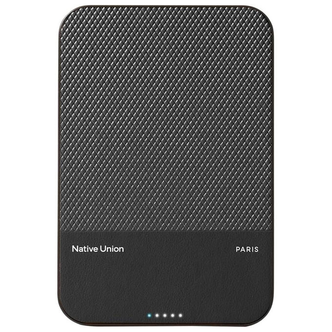 Native Union PB-5KMS-BLK-Q2 (Re)Classic Power Bank Magnetico Qi2 5000 mAh Ricarica Wireless 15W USB-C PD 20W colore Nero