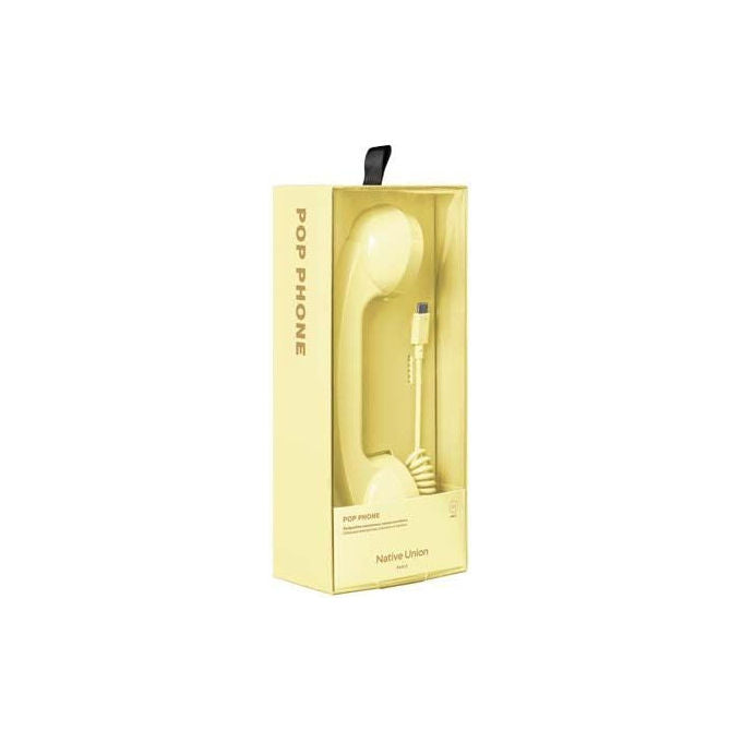Native Union, Cornetta Telefonica USB-C, Design retro', Plug-and-play, Lemon