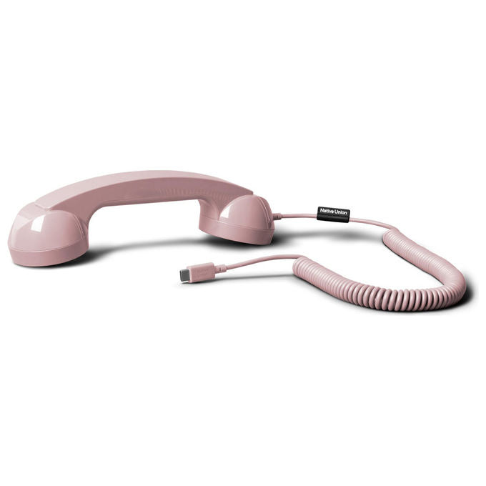 Native Union POP-P-CDY Pop Phone Cornetta Telefonica Retro' USB-C con Microfono e Altoparlante per iPhone iPad Laptop colore Caramella
