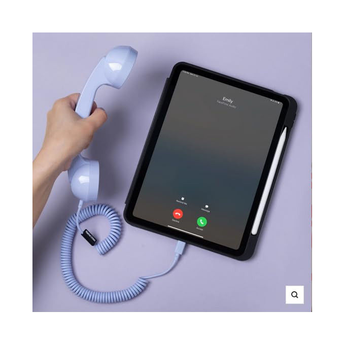 Native Union, Ricevitore Telefonico USB-C, Azzurro, Materiali Riciclati, Chiamate Audio e Video