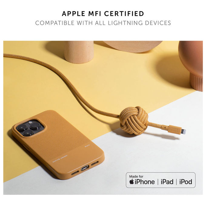Native Union, Cavo Lightning USB-C, 3m, Ultra Resistente, Certificato MFi, Kraft