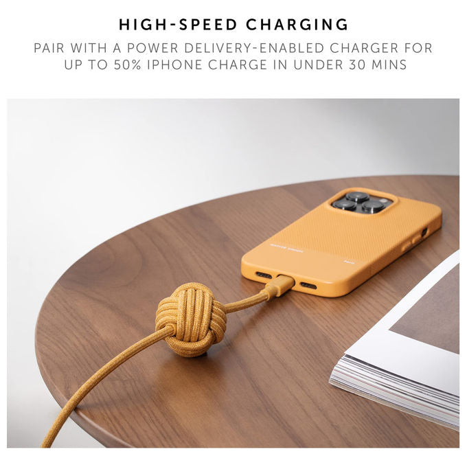 Native Union, Cavo Lightning USB-C, 3m, Ultra Resistente, Certificato MFi, Kraft