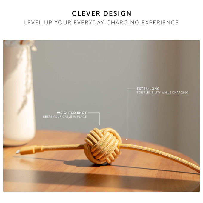 Native Union, Cavo Lightning USB-C, 3m, Ultra Resistente, Certificato MFi, Kraft