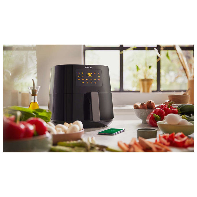 Philips HD9280-60 Friggitrice ad aria 6.2 L 2000 W 7 programmi Display LED Wi-Fi colore Ardesia