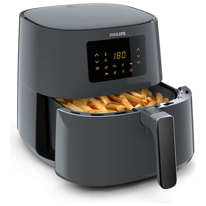 Philips HD9280-60 Friggitrice ad aria 6.2 L 2000 W 7 programmi Display LED Wi-Fi colore Ardesia