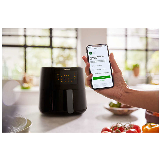Philips HD9280-60 Friggitrice ad aria 6.2 L 2000 W 7 programmi Display LED Wi-Fi colore Ardesia