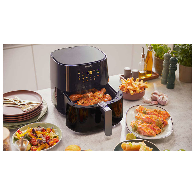 Philips HD9280-60 Friggitrice ad aria 6.2 L 2000 W 7 programmi Display LED Wi-Fi colore Ardesia