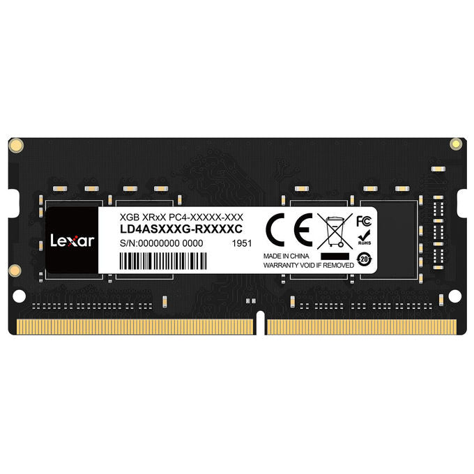 Lexar, Memoria RAM SODIMM DDR4, 16GB 3200MHz, CL22, Memoria per Laptop