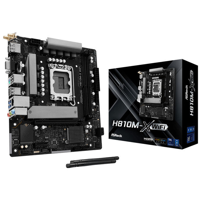 Asrock, Scheda Madre H810M-X WiFi, Intel H810, LGA 1851, Micro ATX