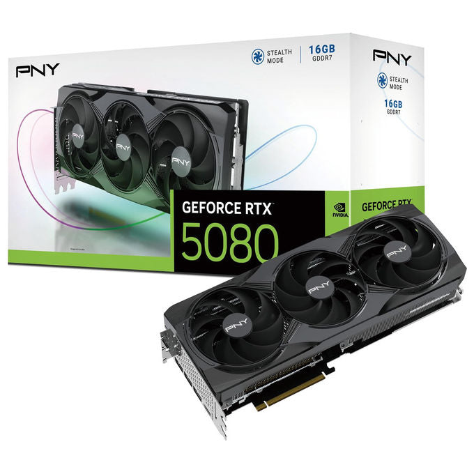 PNY GeForce RTX 5080, 16GB GDDR7, Triple Fan, DLSS4